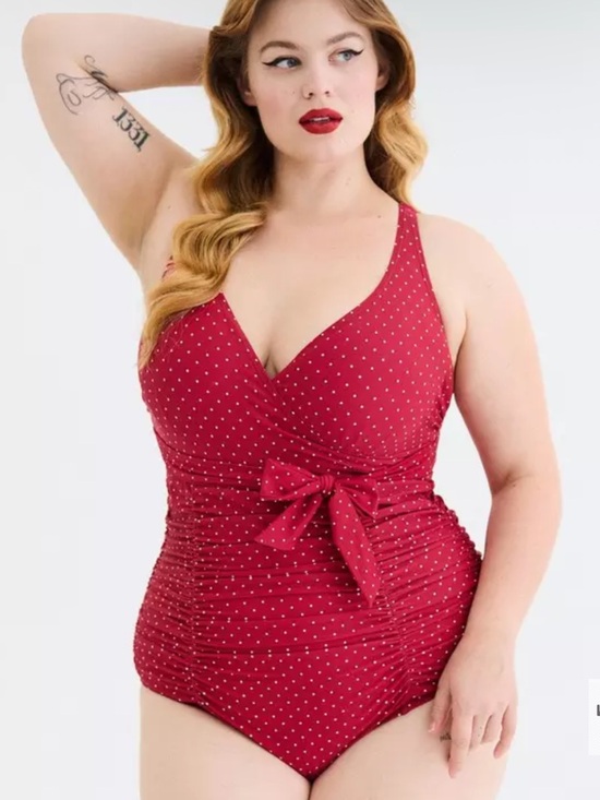 torrid Other - TORRID RETRO CHIC 1X NWTS VINTAGE STYLE UNDERWIRE SUIT W/ polka dots